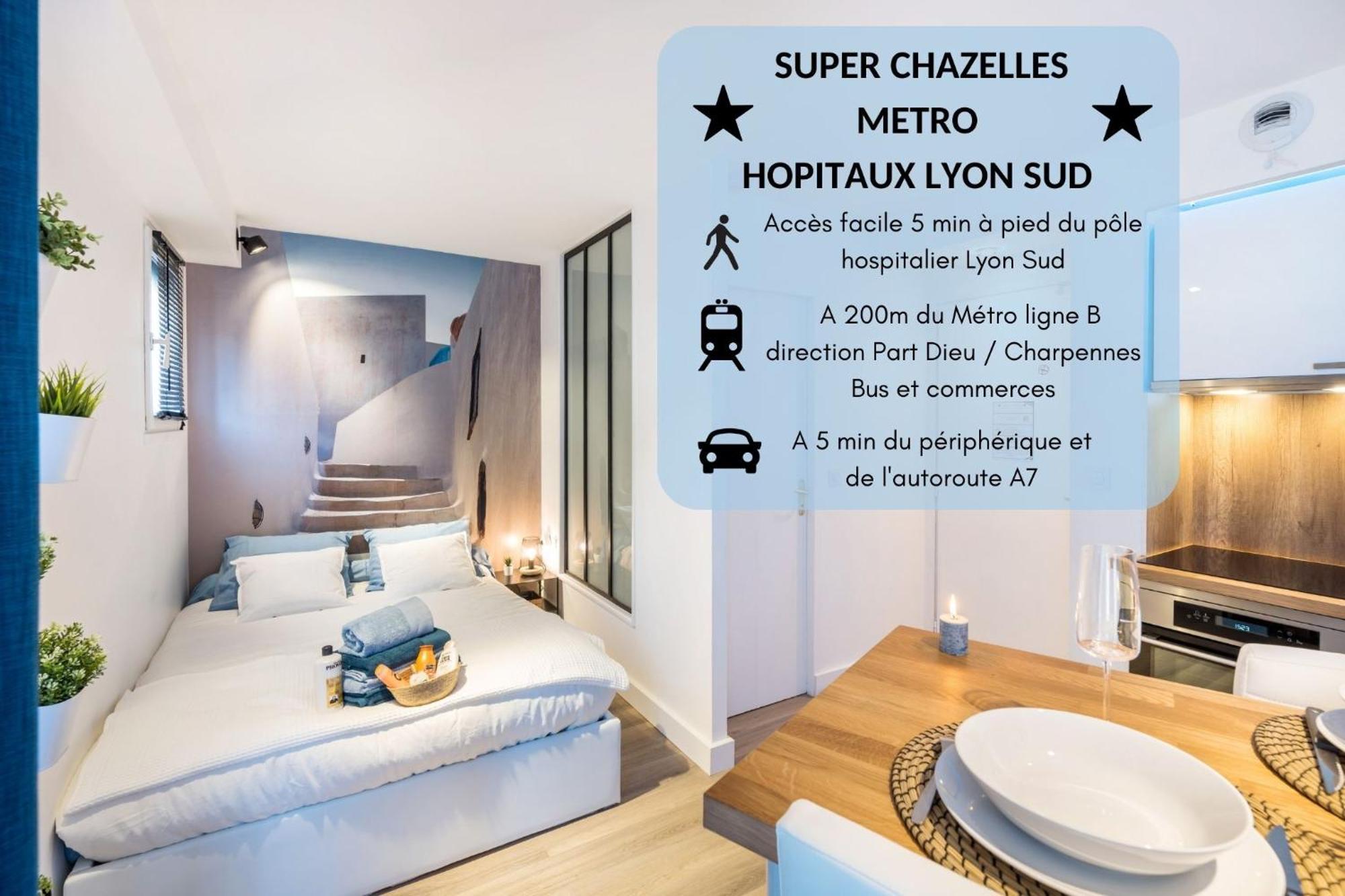 Super Chazelles - Metro - Hopitaux Lyon Sud Apartment Saint-Genis-Laval Bagian luar foto